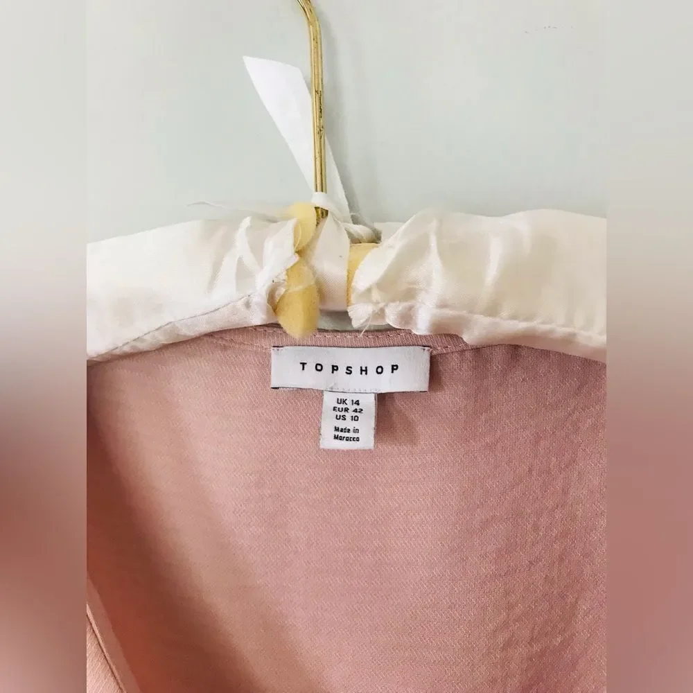 Topshop | pink peplum top | size 10 - Picture 2 of 5